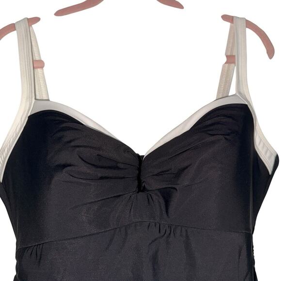 Miraclesuit Sz 16 Tankini Top Slimming‎ Ruching Beach Cruise Vacation - Picture 8 of 10